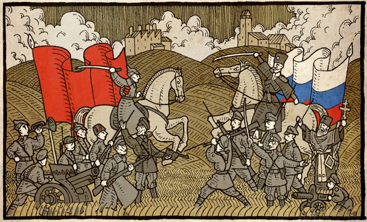 俄國紅軍與白軍（圖片來源）