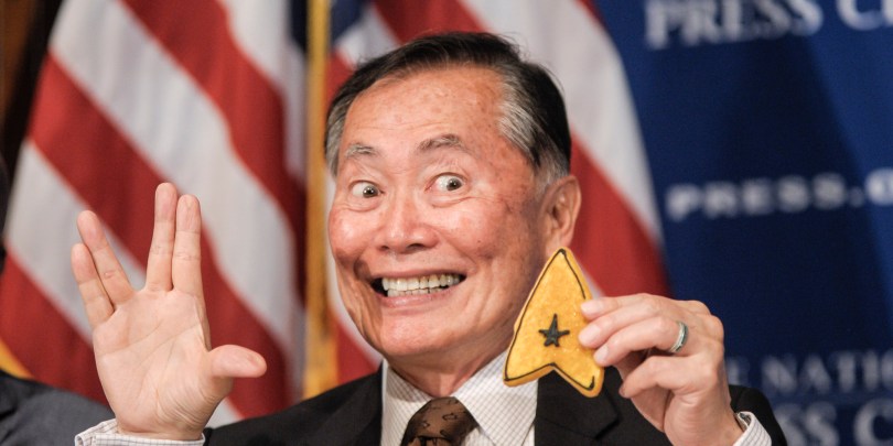 WASHINGTON, DC - OCTOBER 18: George Takei speaks during a luncheon at The National Press Club on October 18, 2013 in Washington, DC. (Photo by Kris Connor/Getty Images)