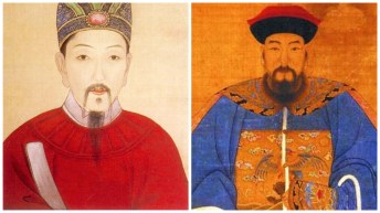 左:抱著笏簡的明末名臣袁崇煥(圖片來源) 右:袁崇煥的同事洪承疇,降清後不再用笏(圖片來源)