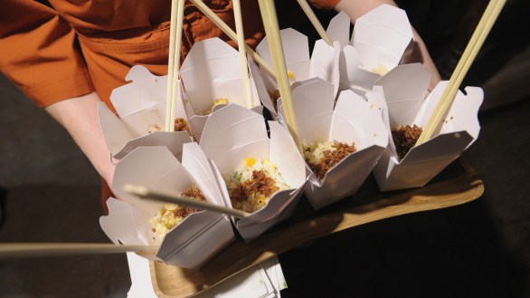 NEW YORK, NY - FEBRUARY 25: Fried rice served during the press conference announcing the Inaugural World Street Food Congress 2013 at Spice Market on February 25, 2013 in New York City. (Photo by Michael Loccisano/Getty Images)