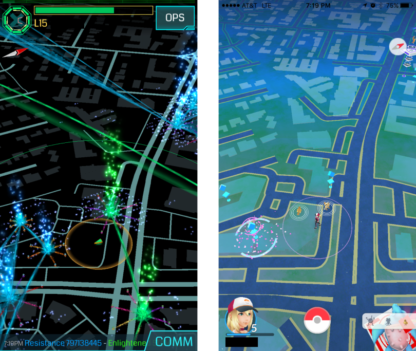 Ingress 與 Pokemon Go 大比較