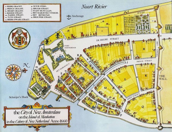 這些街道的位置，在當年正是仿照歐洲阿姆斯特丹的運河，在新阿姆斯特丹的城內城外所修建的幾條水道所在的位置。 