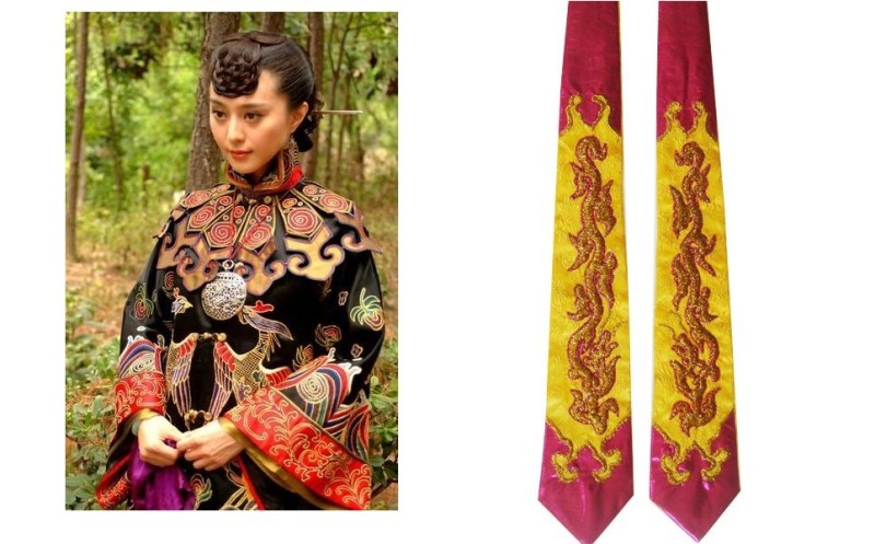 雲肩(左)、劍帶(右)